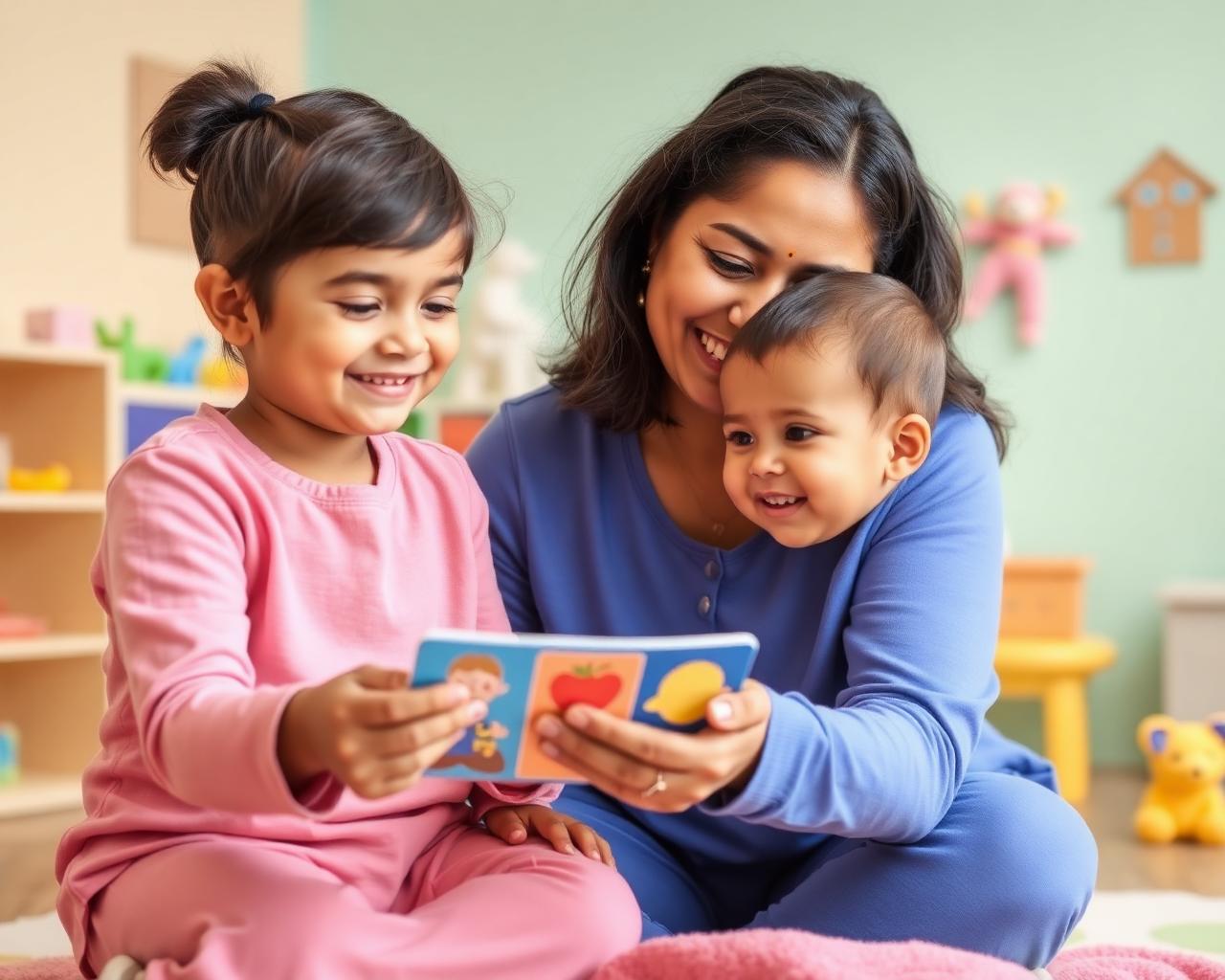 Child speech therapy session